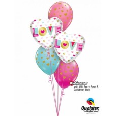 Bukiet 866 You Stole My Heart! Qualatex #97188-2 85706-3 43791-1 50322-1 25572-1